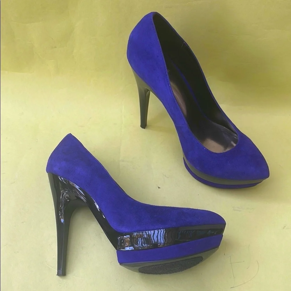 Bakers Purple and Black Platform Shoes